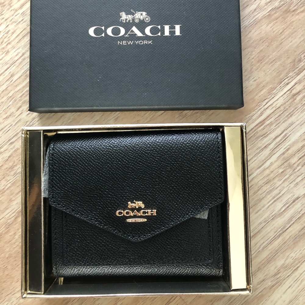 New In Box Coach Small Flap Wallet